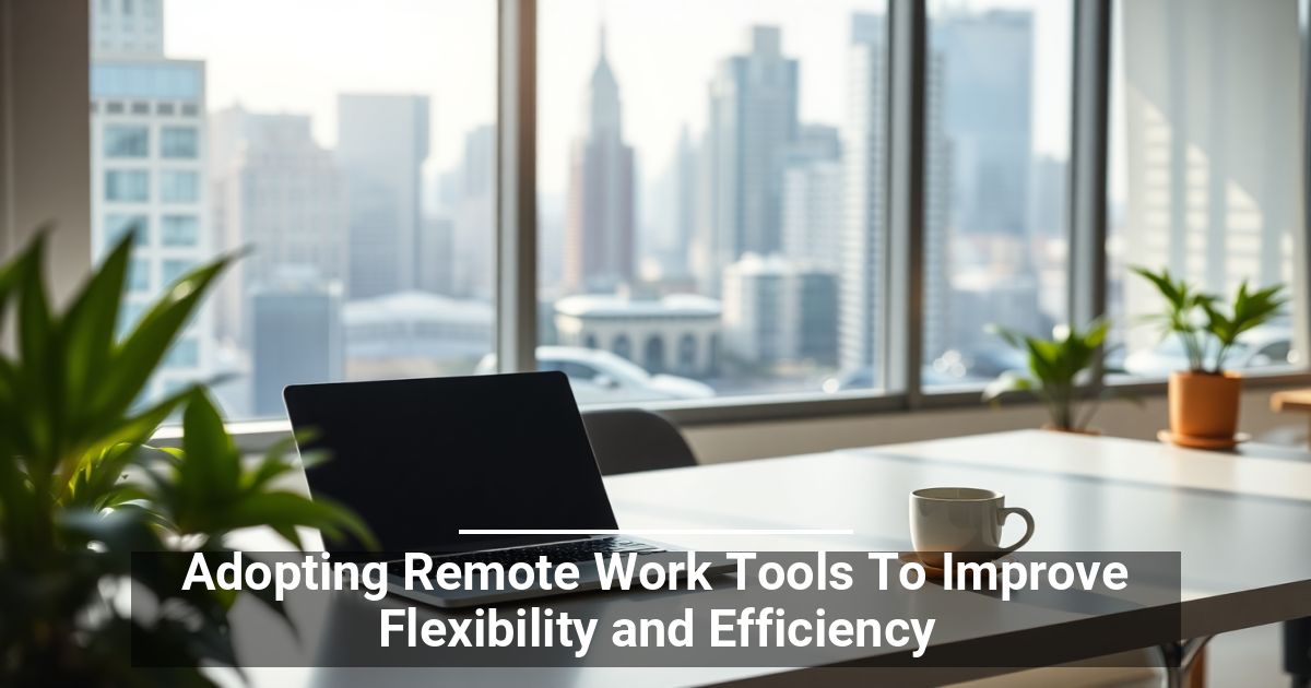 Adopting Remote Work Tools To Improve Flexibility and Efficiency